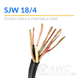 Premium SJEOOW 10 gauge 3-conductor wire, oil/water resistant