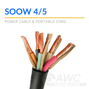 4/4 SOOW Black Rubber Cord Outdoor Wire Cable Flexible Wire/Cable