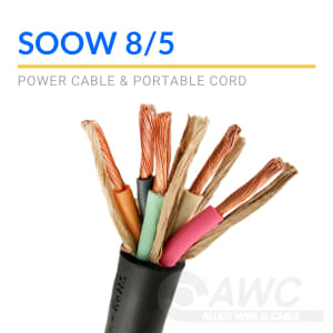 10/3 Bulk Cable 100 Foot - SOOW Jacket, 30 Amps, 3 Wire, 600v - Water and  Oil Resistant