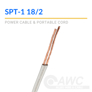 18 awg SPT-1 Wire - WHITE - 500 Ft. Roll (5080-W)