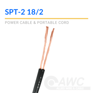 8ft Gold Cord Aet - SPT2 - with Ivory Hi-Low Switch