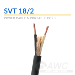 SVT 18/2 18 AWG Type SVT Cable | Allied Wire & Cable