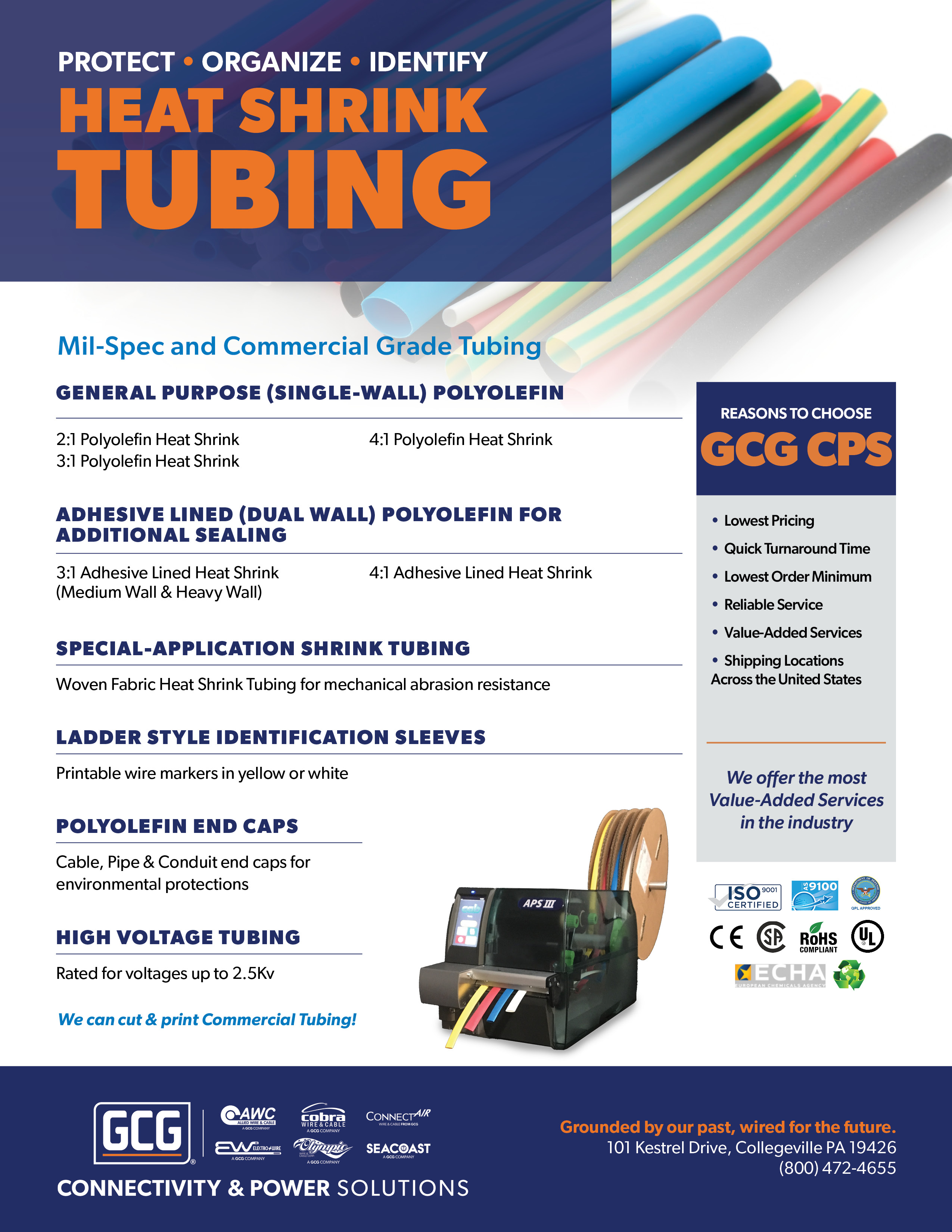 Tubing Line Card from Allied Wire & Cable