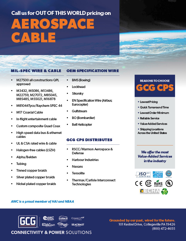 Aerospace Line Card from Allied Wire & Cable