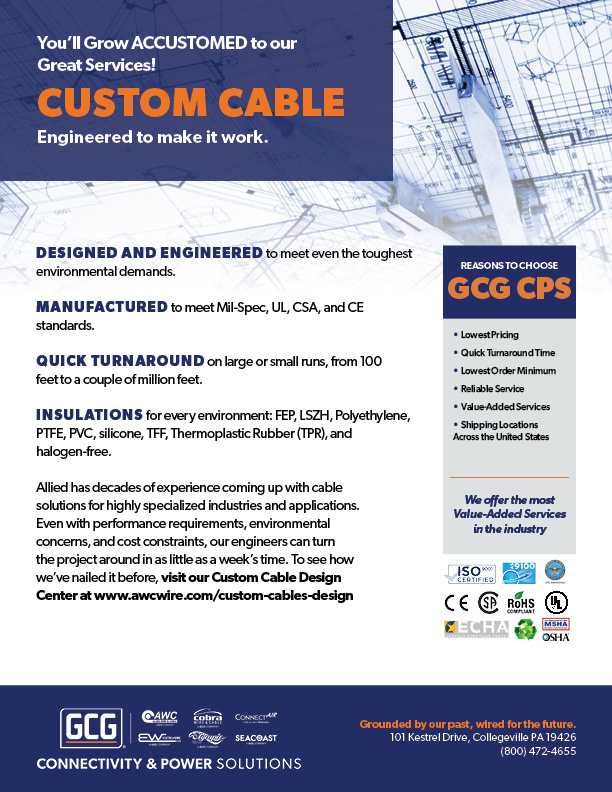 Custom Cable Line Card from Allied Wire & Cable