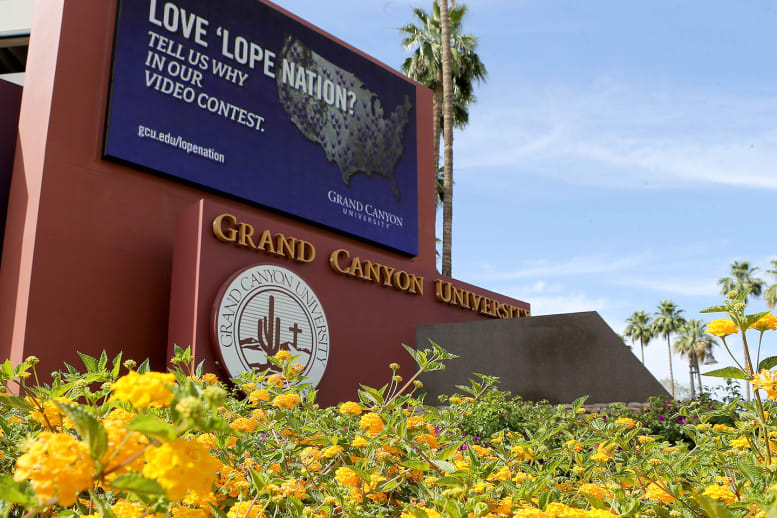 Grand Canyon University campus sign