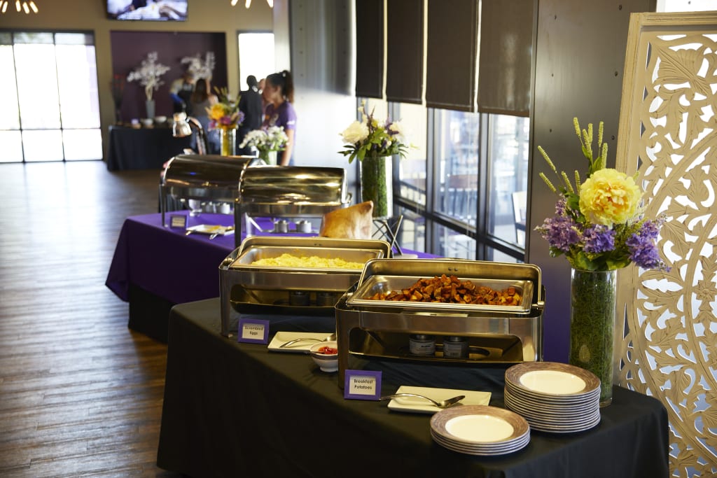 Buffet set up by Canyon 49