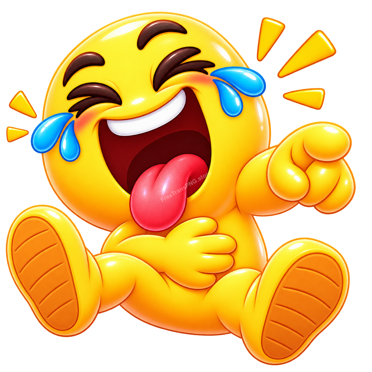 ghing Out Loud ROFL Emoji Vector Illustration Free PNG Download