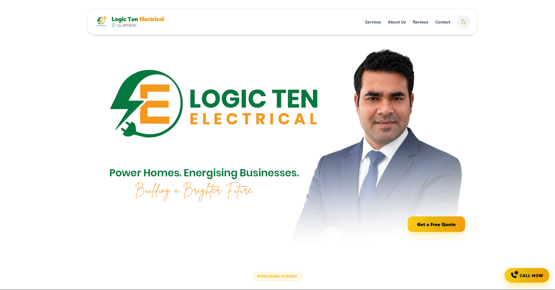 LogicTen Electrical Website & Brand Showcase live site preview