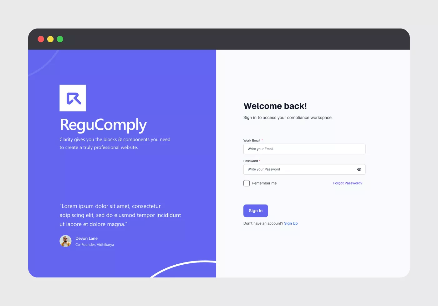 Secure Login Workspace