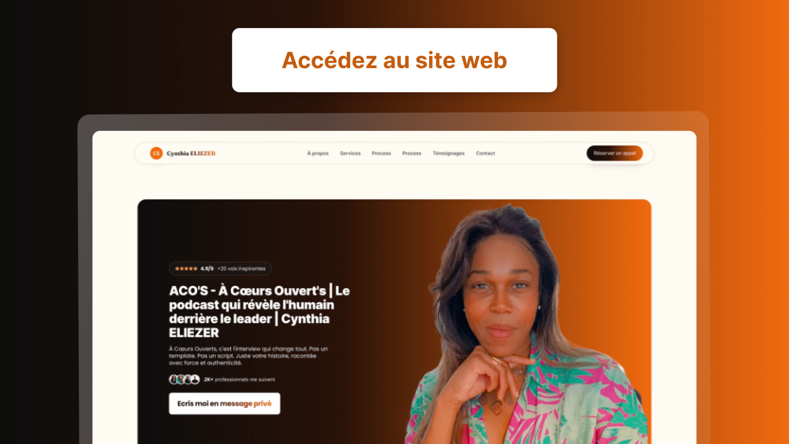 ACO'S, À Cœurs Ouverts : landing page du podcast de Cynthia Eliezer