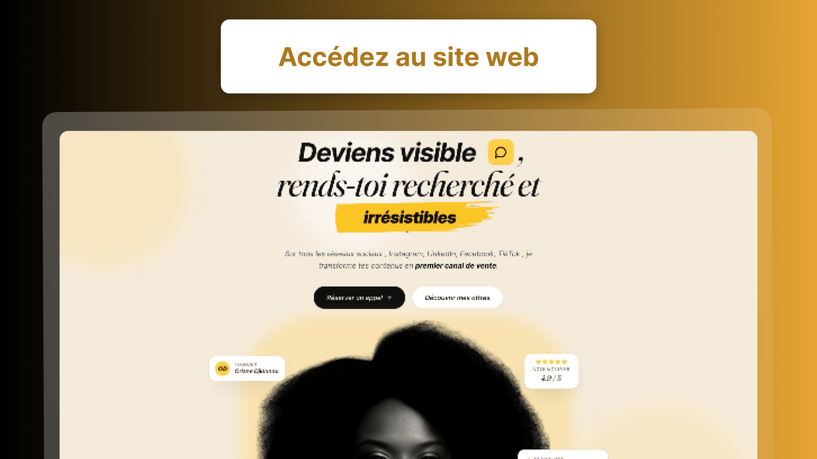 Orlane Djidonou : landing page Community Manager & Stratégie Digitale
