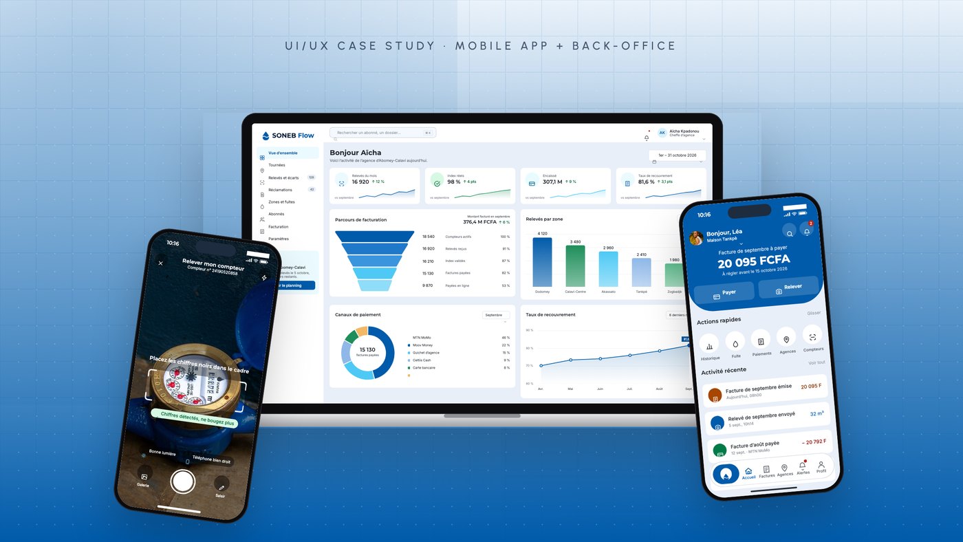 SONEB Flow: customer app for a water utility, dribbble 04