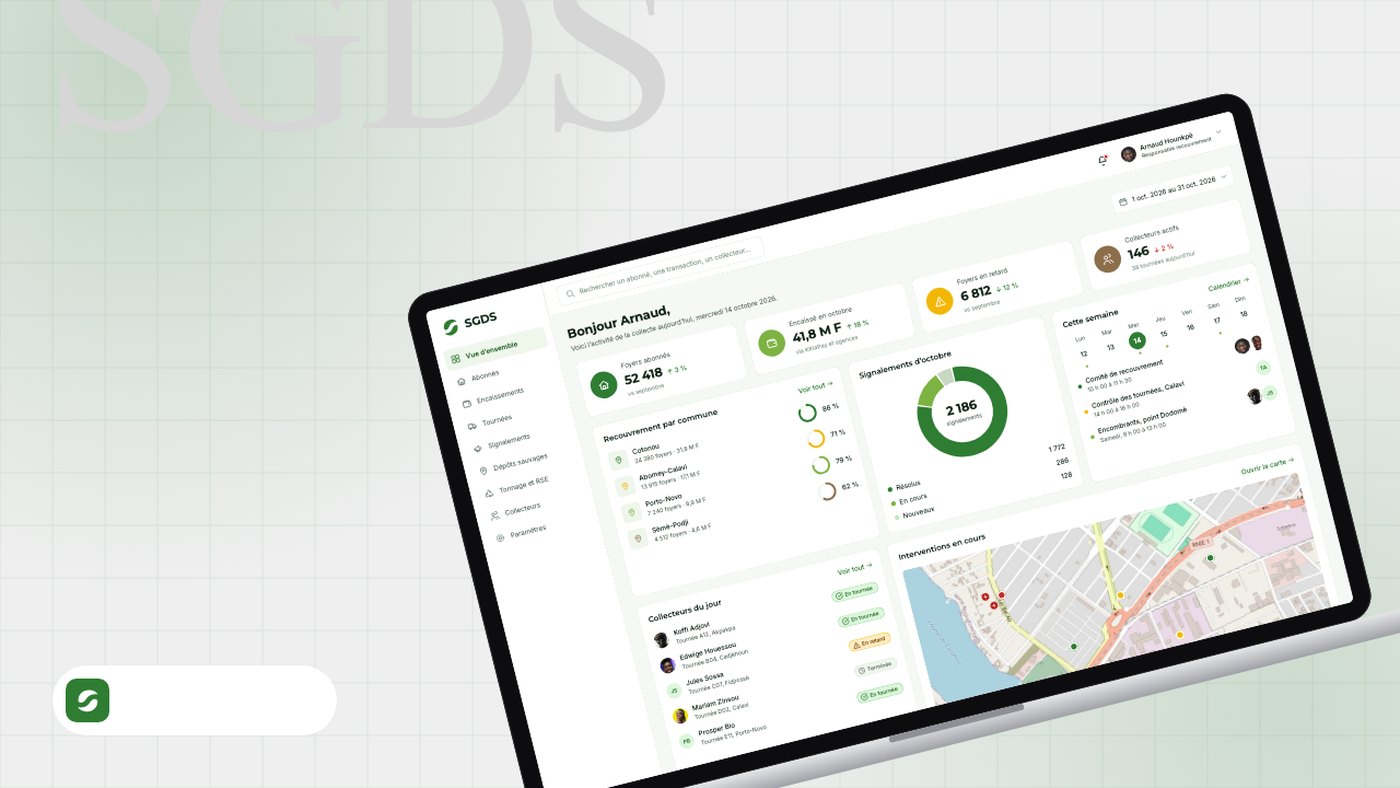 SGDS: household waste collection platform, dribbble 01