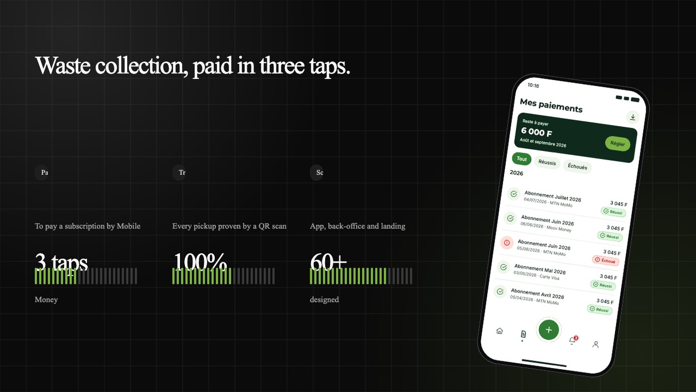 SGDS: household waste collection platform, dribbble 02