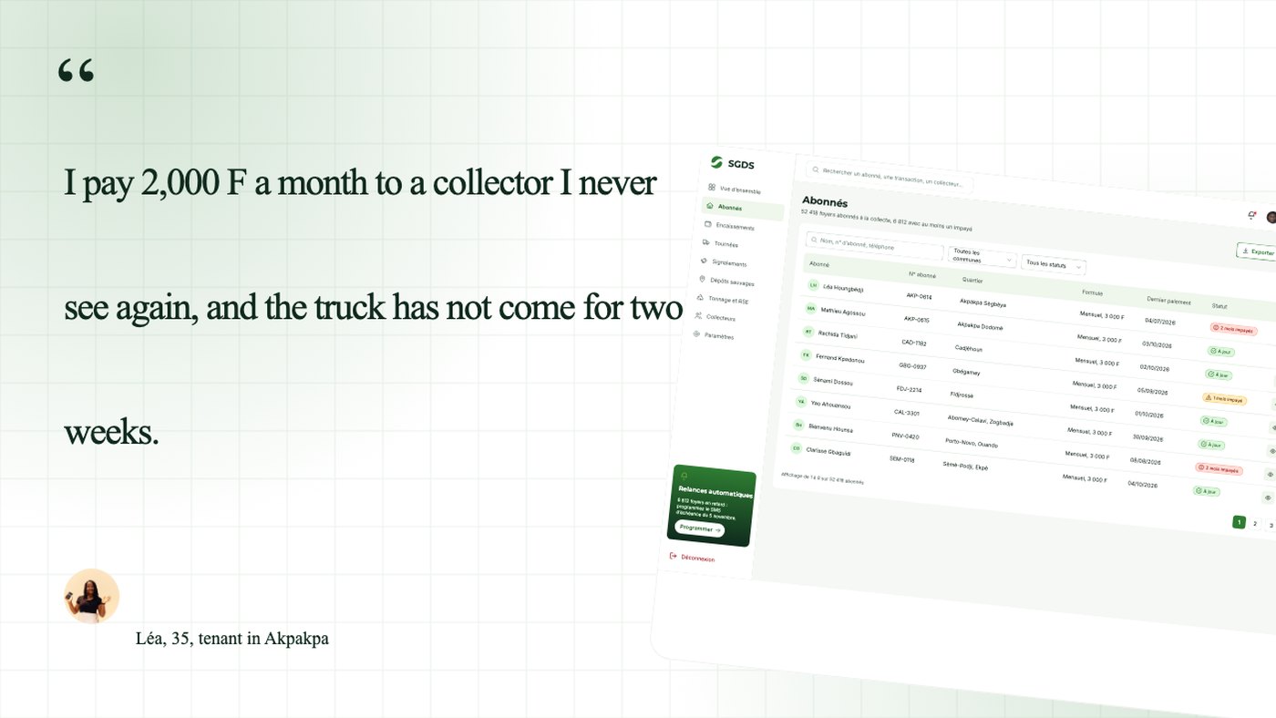 SGDS: household waste collection platform, dribbble 03