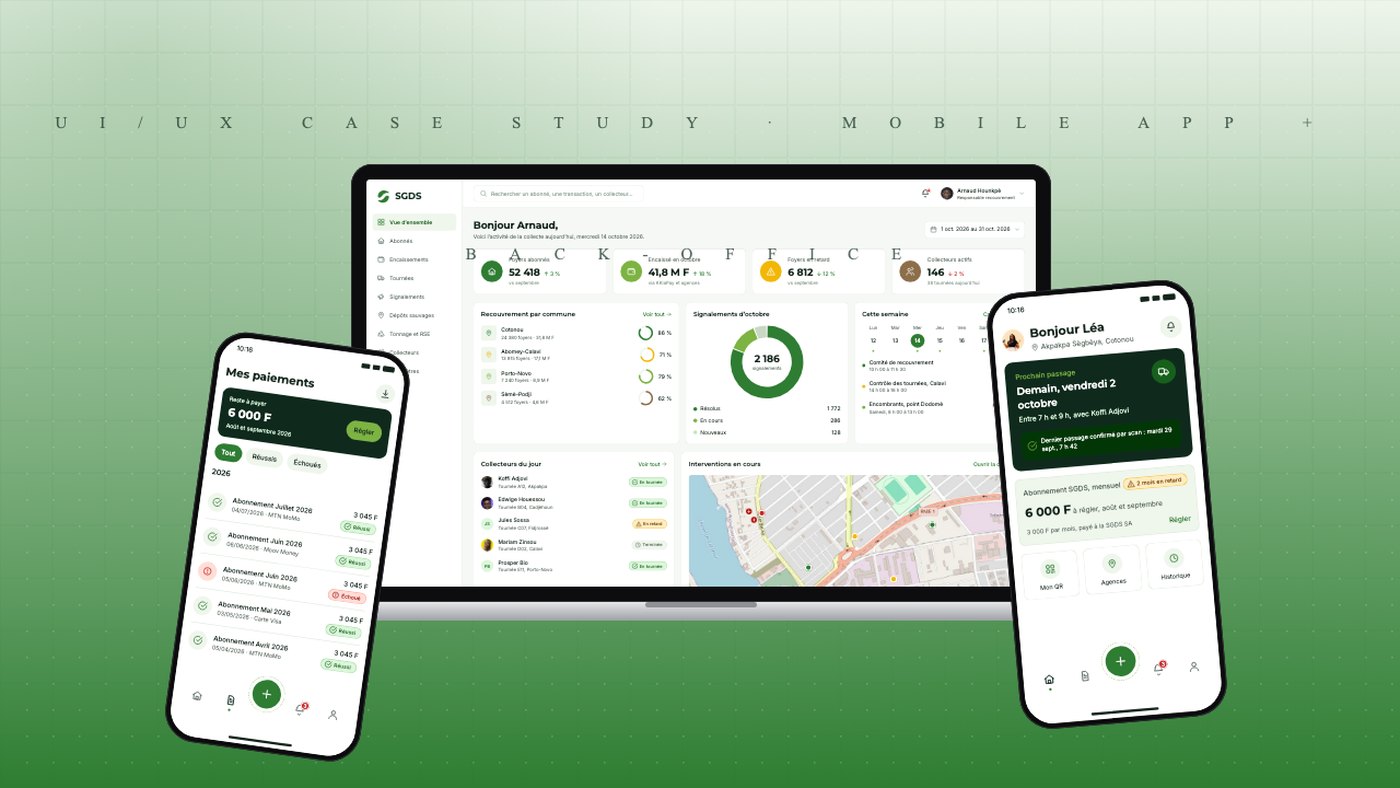 SGDS: household waste collection platform, dribbble 04