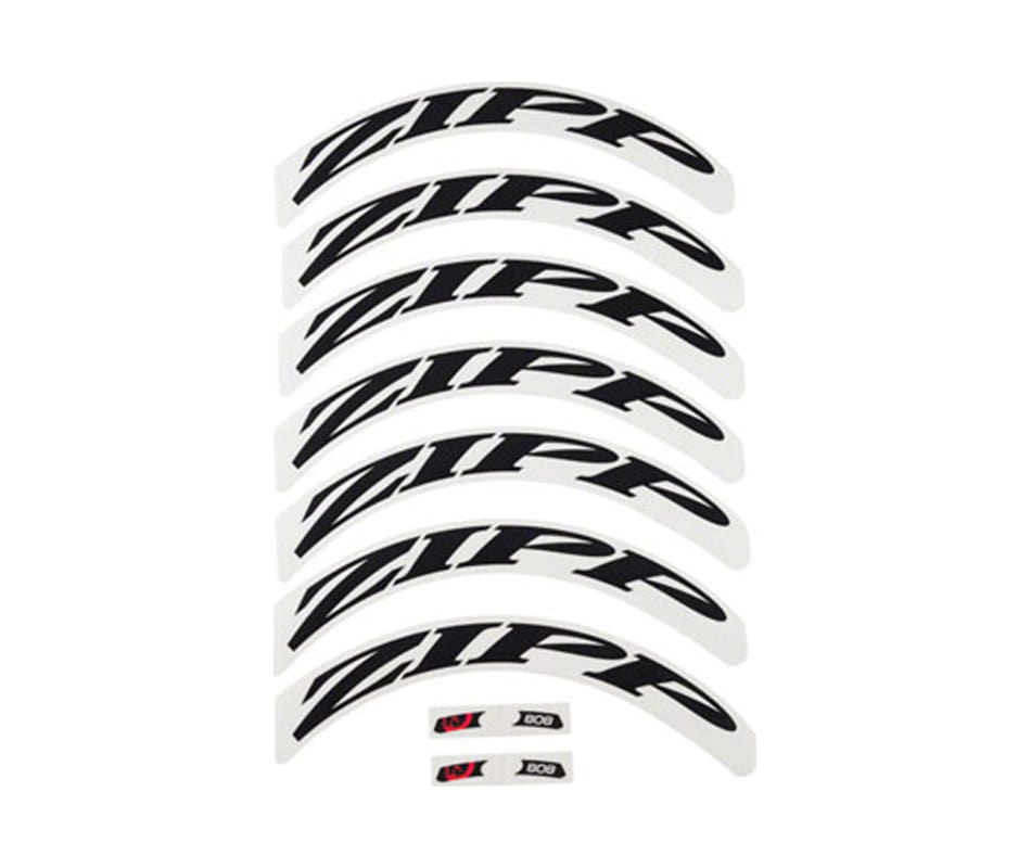 Zipp Decal Set 808 Matte Black//No Border Zipp Logo Complete For One Wheel Or