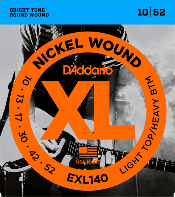 D'Addario EXL140 XL Light Top/Heavy Bottom Nickel Electric Guitar ...