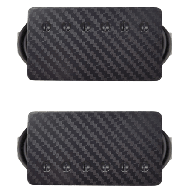 Bare Knuckle Ragnarok Humbucker Pickup Set Black Screws Carbon Fiber