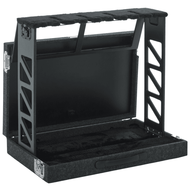 Gator GTRSTD4 Rack Style 4-Guitar Case Stand, Black | GearTree