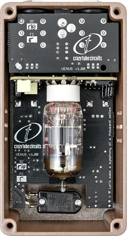 Crazy Tube Circuits Venus Overdrive Effects Pedal, Original Beige