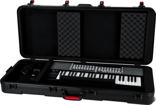 Gator GTSA-KEY88SL 88-Key Slim TSA Molded Rolling Keyboard Hard Case ...