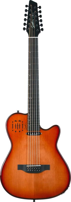 Godin A12 Ultra Deluxe Thinline 12-String Acoustic-Electric Guitar ...