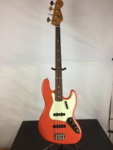 Fender Vintera II '60s Jazz Bass 4-String Bass Guitar, Rosewood Fingerboard, Fiesta Red