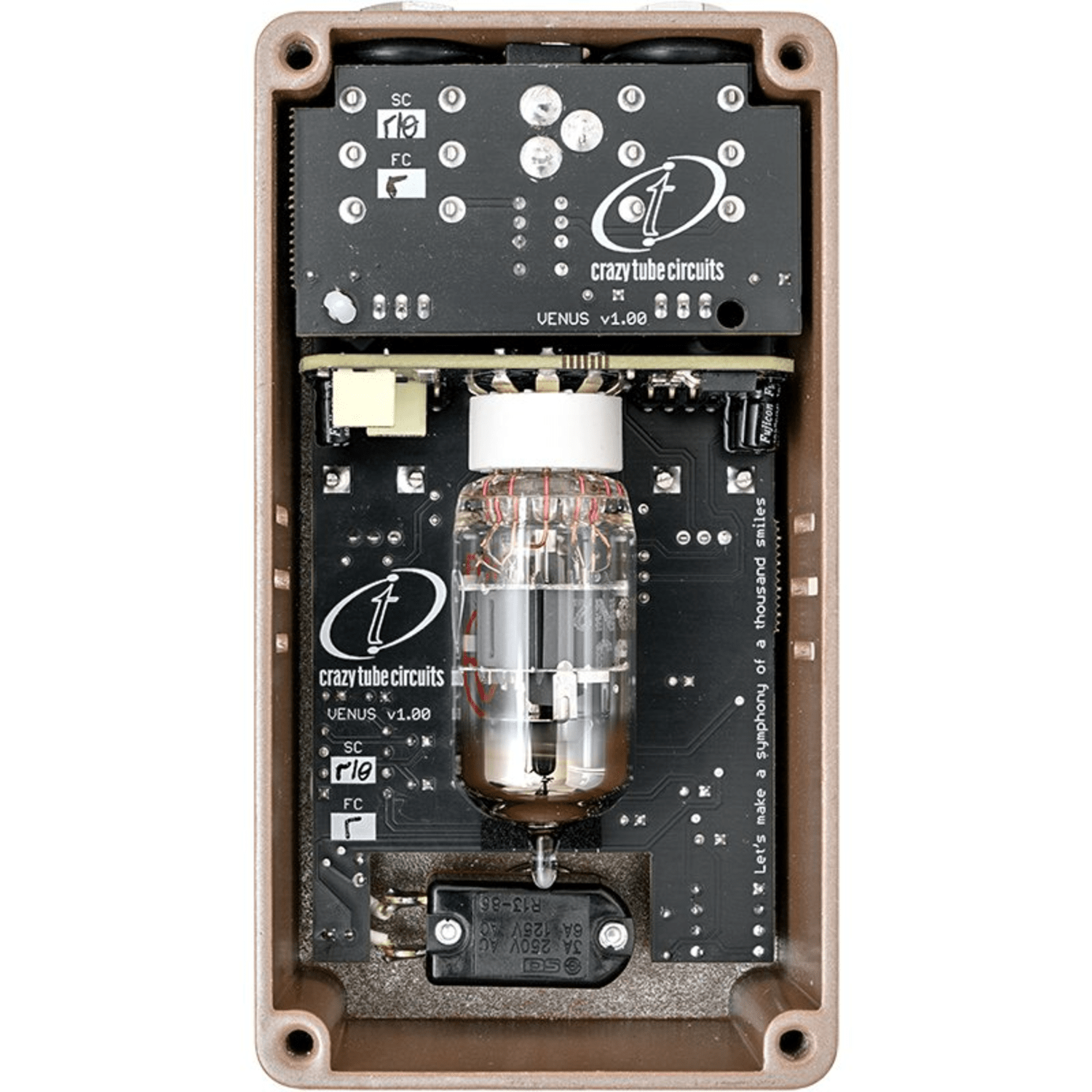Crazy Tube Circuits Venus Overdrive Effects Pedal, Original Beige