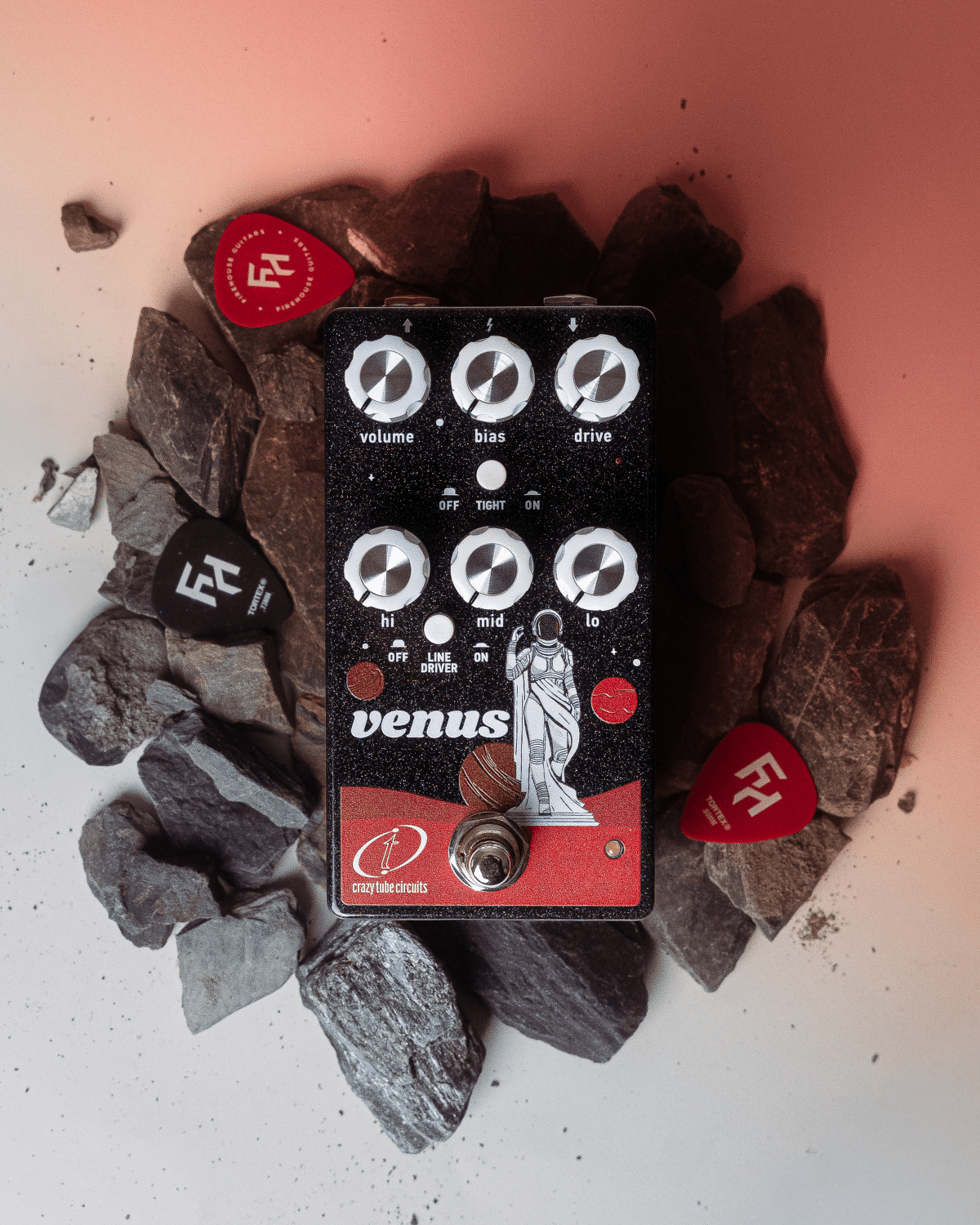 Crazy Tube Circuits Venus Overdrive Effects Pedal, Firehouse