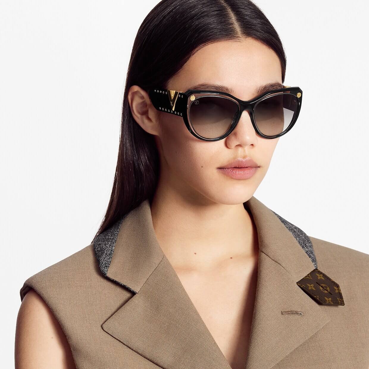 Louis Vuitton My Fair Lady Cat Eye Sunglasses Studded Acetate