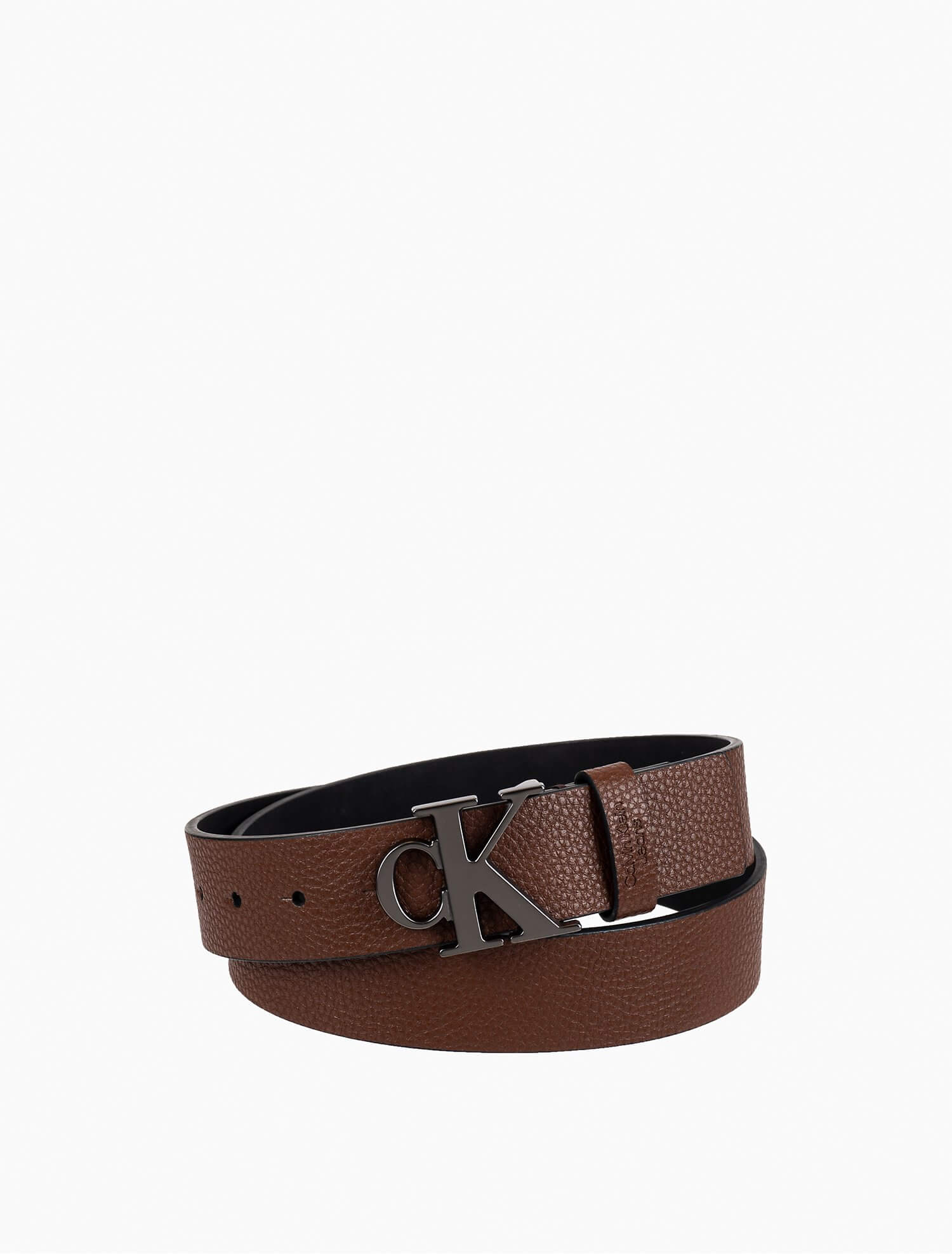 CK Monogram Plaque Buckle Belt