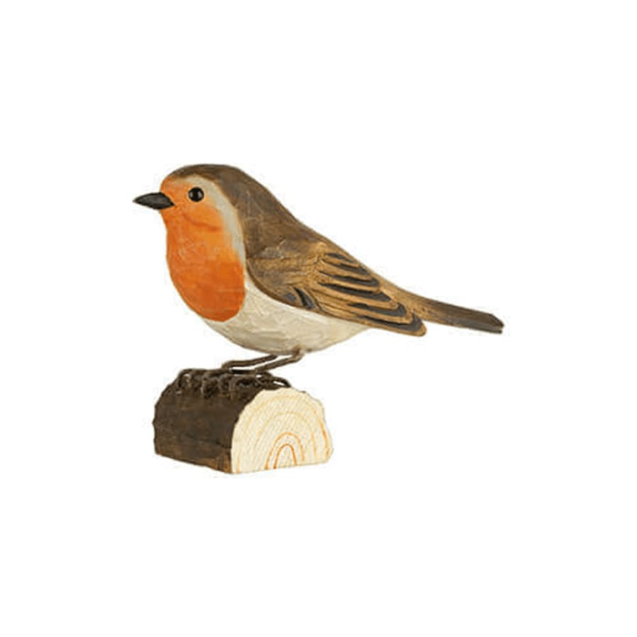 WILDLIFEGARDEN WG429 DecoBird Spatzen-Küken - Handgeschnitzter