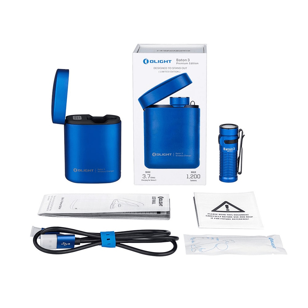 Olight Baton 3 Premium Kit (Limited) - Blauw - Geluksvogels