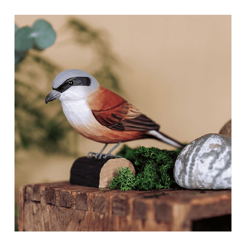 Wildlife Garden DecoBird Ballerina Bianca - Uccellino Decorativo In Legno Intagliato A Mano, Grandezza Naturale, Per Interni Ed Esterni