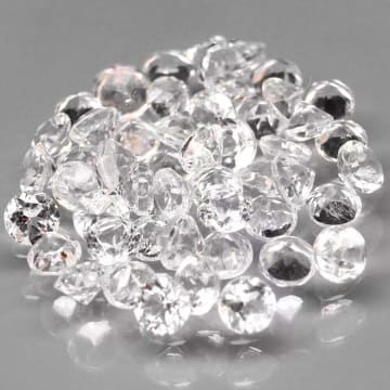 Topaze blanche rond, 50 pi&egrave;ces, 2.5 mm, 4.00 ct