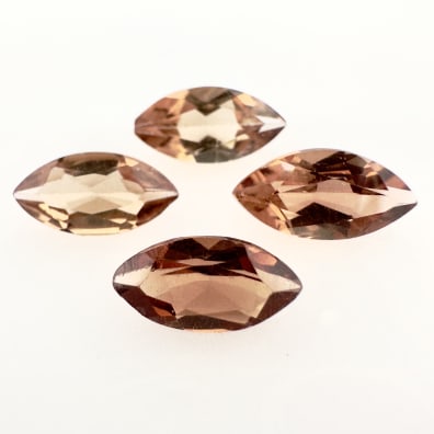 Champagner Topas  Marquise, Brasilien, 4 St&uuml;ck, 4,64 ct
