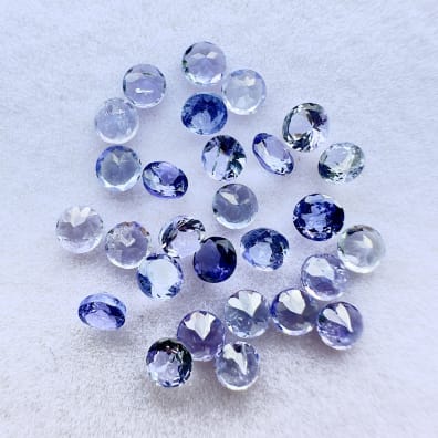 Tanzanite rondes, 3 x 3 mm, 4.05 ct, Tanzanie, 28 pcs