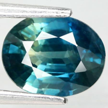 Sapphire Greenish Blue, Heated, Oval, Australia, 1.19 ct, VVS2