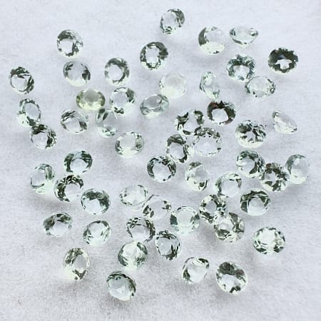 Aquamarine round, 2.7 mm, 4.10 ct, Brazil, 53 pcs