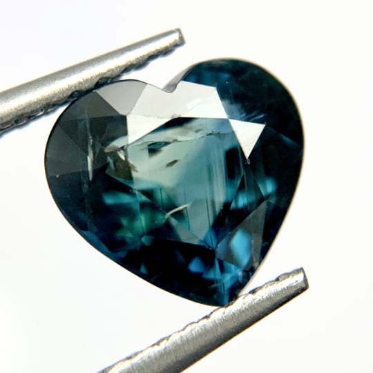 Sapphire Bleu, Heated, Heart, Australia, 2.14 ct, VVS