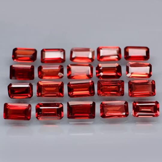 Grenat almandin octogonal, 20 Pcs, 5 x 3 mm, 7.59 ct