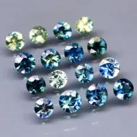 Sapphire rund, 16 St&uuml;ck, 3,5 bis 3 mm, 2,67 ct
