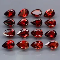 Almandin-Granat Birne, 16 St&uuml;ck, 6 x 4 mm, 7,32 ct