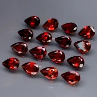 Almandin-Granat Birne, 16 St&uuml;ck, 6 x 4 mm, 7,32 ct
