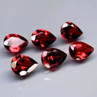 Almandin-Granat Birne, 6 St&uuml;ck, 8 x 5 mm, 5.56 ct