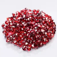 Almandine garnet round, 200 pieces, 1.7 mm, 5.72 ct