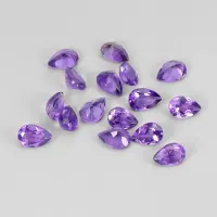 Amethyst pear, 16 pieces, 6 x 4 mm, 6.30 ct