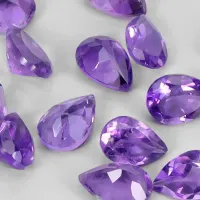 Amethyst pear, 16 pieces, 6 x 4 mm, 6.30 ct